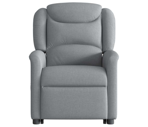 Sillón de masaje eléctrico reclinable elevable tela gris claro