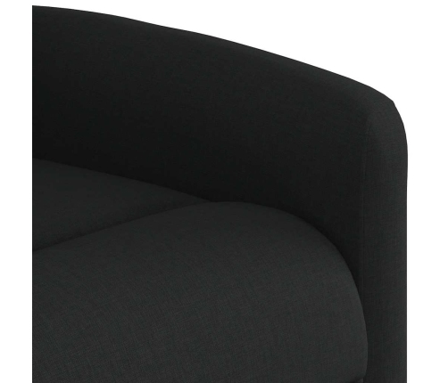 Sillón de masaje eléctrico reclinable elevable tela negro