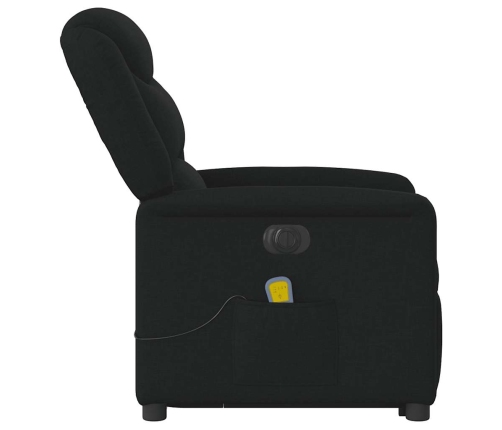 Sillón de masaje eléctrico reclinable elevable tela negro