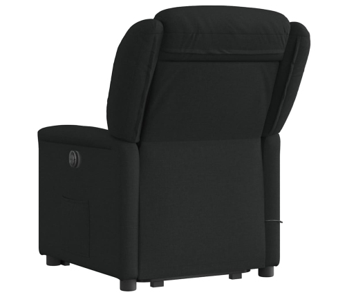 Sillón de masaje eléctrico reclinable elevable tela negro