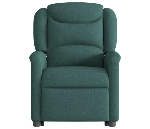 Sillón masaje eléctrico reclinable elevable tela verde oscuro