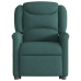 Sillón masaje eléctrico reclinable elevable tela verde oscuro