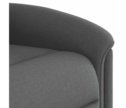 Sillón reclinable eléctrico de tela gris oscuro