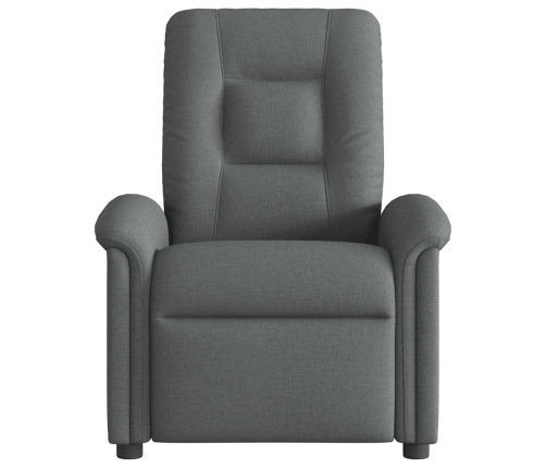 Sillón reclinable eléctrico de tela gris oscuro