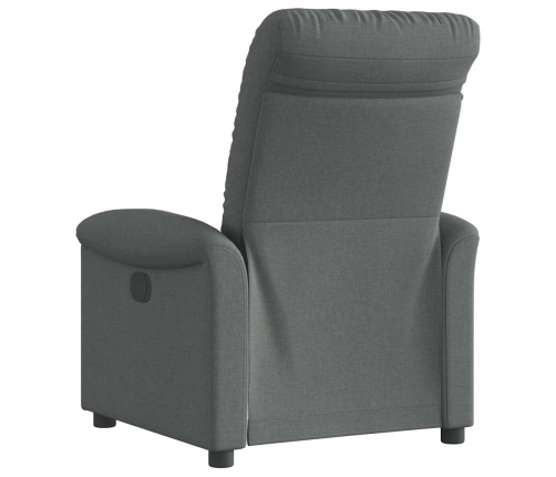 Sillón reclinable eléctrico de tela gris oscuro