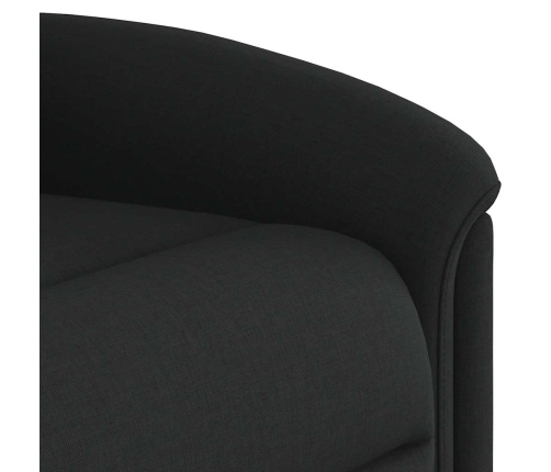 Sillón reclinable eléctrico de tela negro