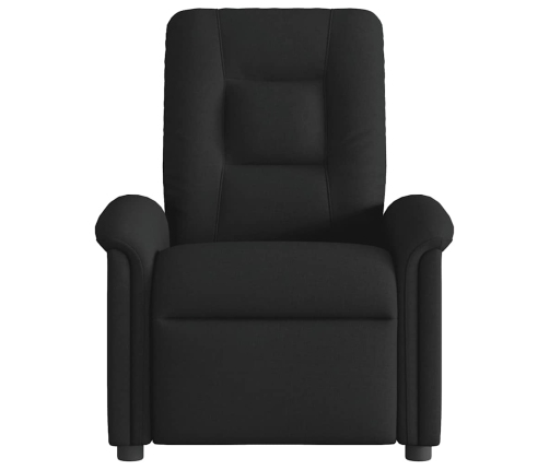 Sillón reclinable eléctrico de tela negro