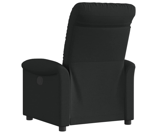 Sillón reclinable eléctrico de tela negro