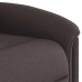 Sillón reclinable eléctrico tela marrón oscuro