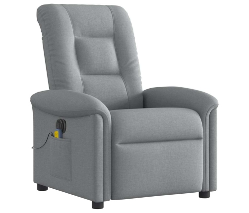 Sillón reclinable de masaje eléctrico tela gris claro