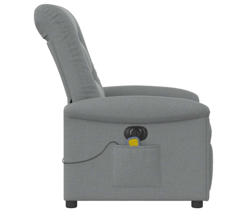 Sillón reclinable de masaje eléctrico tela gris claro