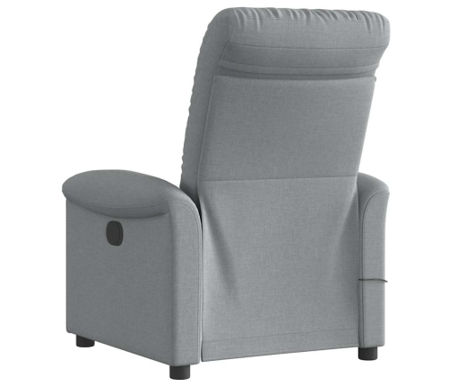 Sillón reclinable de masaje eléctrico tela gris claro