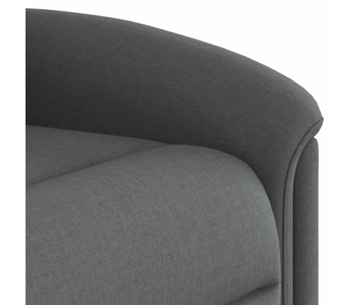 Sillón reclinable de masaje eléctrico tela gris oscuro