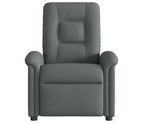 Sillón reclinable de masaje eléctrico tela gris oscuro