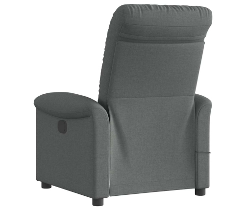 Sillón reclinable de masaje eléctrico tela gris oscuro