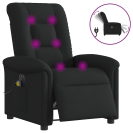 Sillón reclinable de masaje eléctrico tela negro