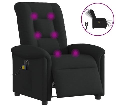 Sillón reclinable de masaje eléctrico tela negro