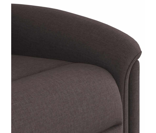 Sillón reclinable de masaje eléctrico tela marrón oscuro