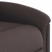 Sillón reclinable de masaje eléctrico tela marrón oscuro