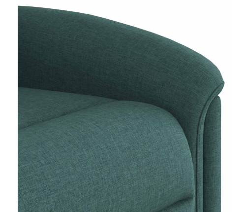 Sillón reclinable de masaje eléctrico tela verde oscuro