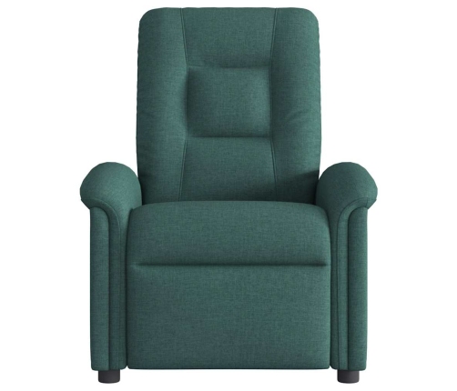 Sillón reclinable de masaje eléctrico tela verde oscuro