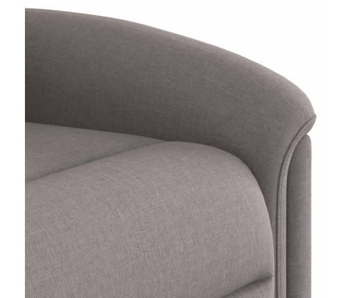 Sillón reclinable de masaje eléctrico tela gris taupe