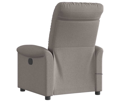 Sillón reclinable de masaje eléctrico tela gris taupe