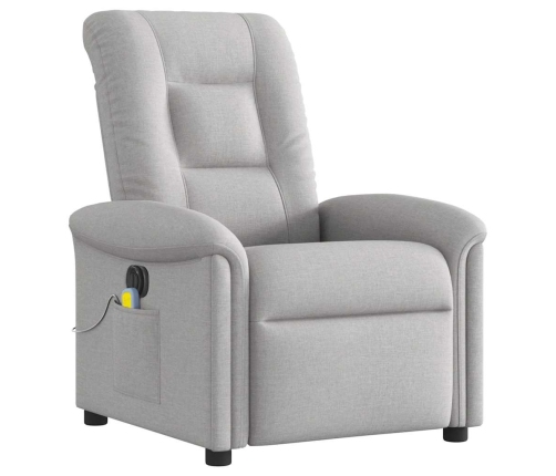 Sillón reclinable de masaje eléctrico tela gris nube