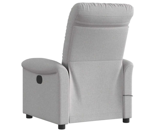 Sillón reclinable de masaje eléctrico tela gris nube