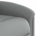 Sillón reclinable elevable de tela gris claro