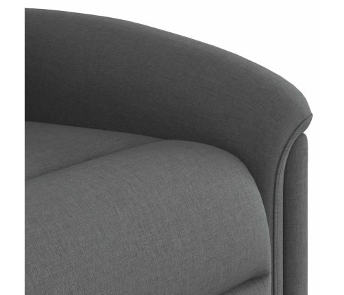 Sillón reclinable elevable de tela gris oscuro