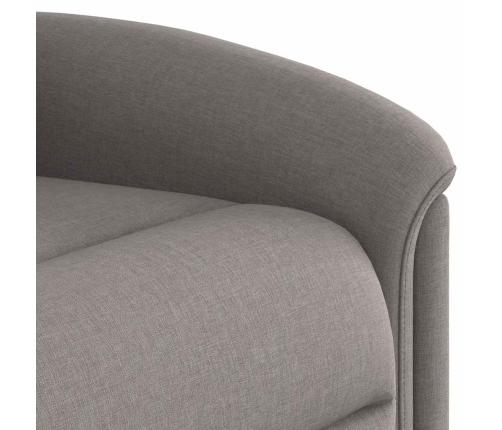 Sillón reclinable elevable tela gris taupe