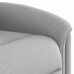 Sillón reclinable elevable de tela gris nube