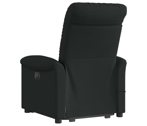 Sillón reclinable de masaje elevable tela negro