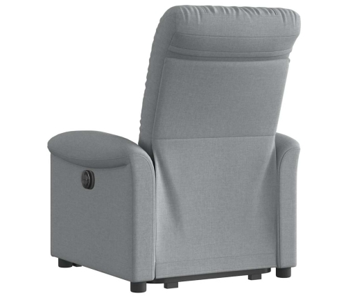 Sillón eléctrico reclinable elevable de tela gris claro