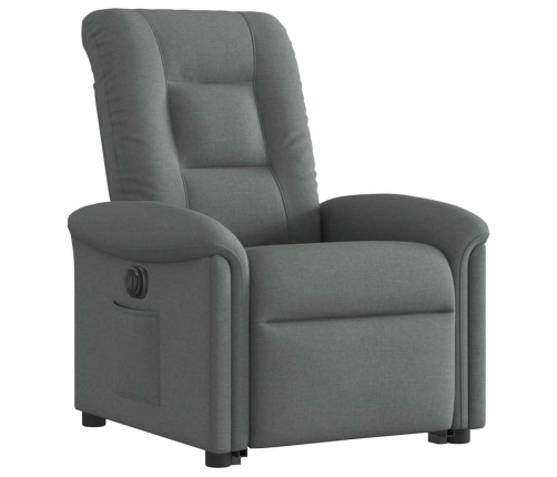 Sillón eléctrico reclinable elevable de tela gris oscuro