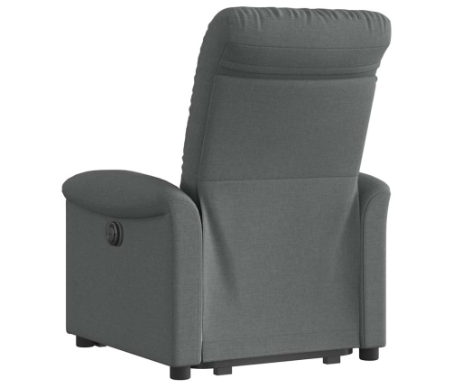 Sillón eléctrico reclinable elevable de tela gris oscuro