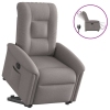 Sillón eléctrico reclinable elevable de tela gris taupe