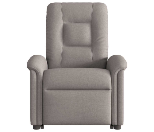 Sillón eléctrico reclinable elevable de tela gris taupe