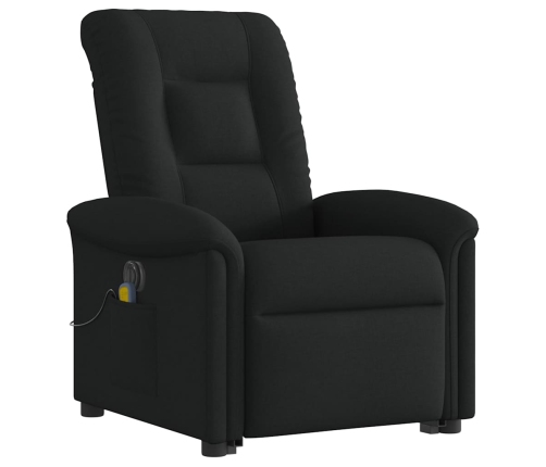 Sillón de masaje eléctrico reclinable elevable tela negro