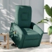 Sillón masaje eléctrico reclinable elevable tela verde oscuro