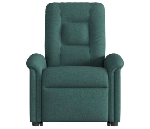 Sillón masaje eléctrico reclinable elevable tela verde oscuro