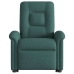 Sillón masaje eléctrico reclinable elevable tela verde oscuro