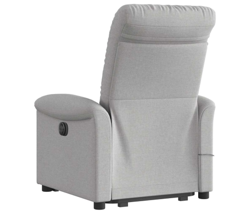 Sillón de masaje eléctrico reclinable elevable tela gris nube