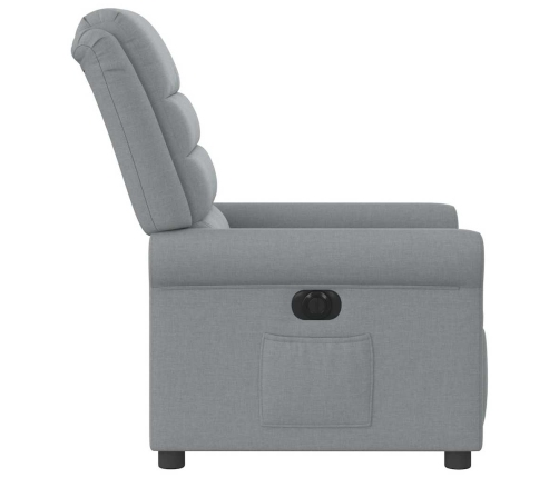 Sillón reclinable eléctrico tela gris claro