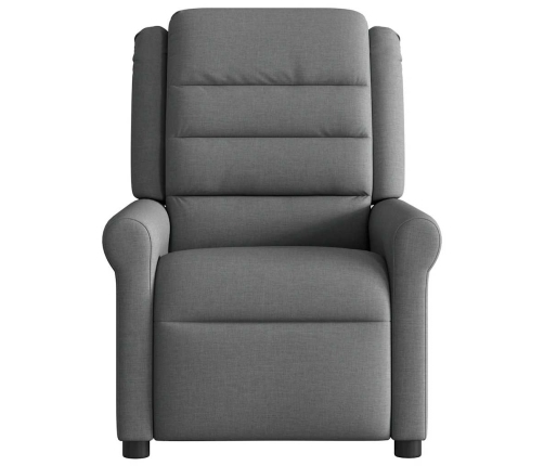 Sillón reclinable eléctrico de tela gris oscuro