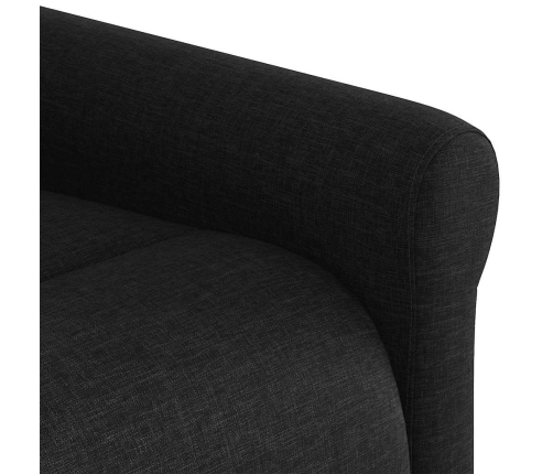 Sillón reclinable eléctrico de tela negro