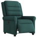 Sillón reclinable eléctrico tela verde oscuro