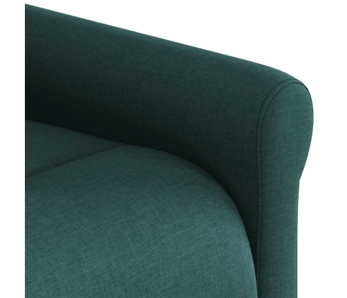 Sillón reclinable eléctrico tela verde oscuro