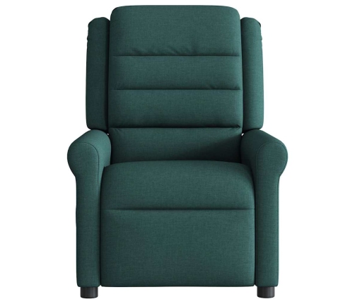 Sillón reclinable eléctrico tela verde oscuro